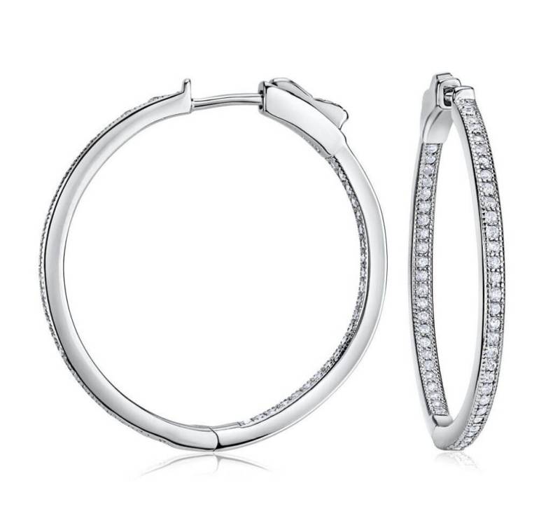 Silvego Ohrring-Set Silver round earrings with unique clasp Karin JJJ0107 von Silvego