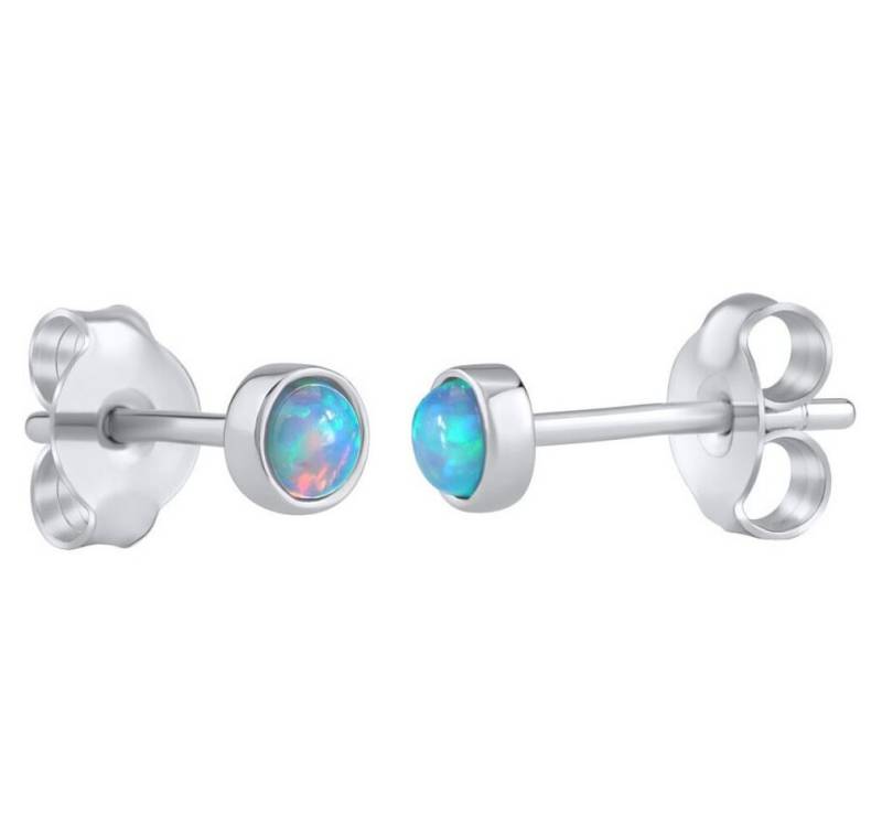 Silvego Ohrring-Set Silver stud earrings with turquoise synthetic opal LPS0933B von Silvego