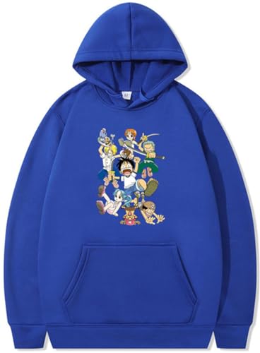 Silver Basic Adult One Piece Street Hoodie Gedruckt Mode Casual Hoodie Cosplay-Blue-2XL1 von Silver Basic