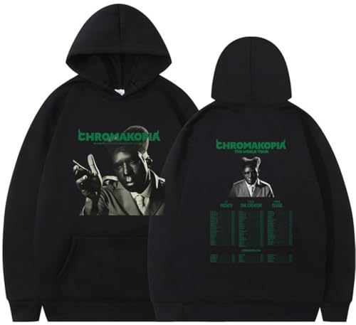 Silver Basic Chromakopia The Creator Erwachsene langärmelige Street Hip Hop Retro Sport Hoodie-Black-M1 von Silver Basic
