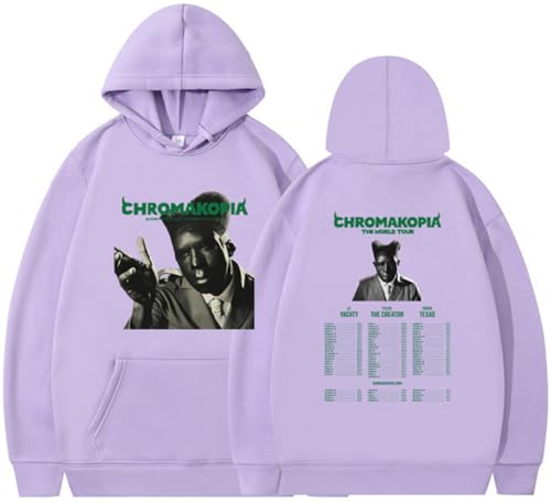 Silver Basic Chromakopia Tyler Hip-Hop bedruckter Herren Hoodie in Übergröße-Lightpurple-M1 von Silver Basic