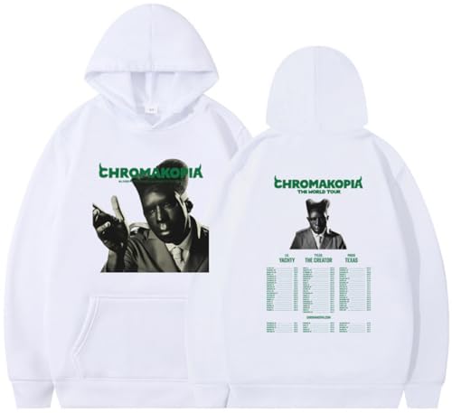 Silver Basic Chromakopia Tyler Hip-Hop bedruckter Herren Hoodie in Übergröße-White-S1 von Silver Basic