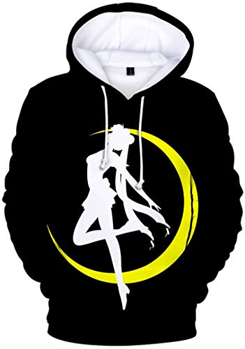 Silver Basic Damen Kapuzenpullover Crystal Anime Space Manga Hooded Sweatshirt Hoodie 4569-2XL2 von Silver Basic