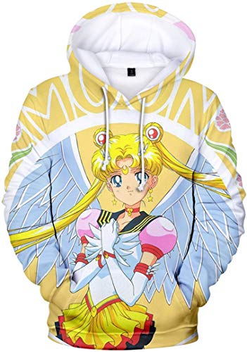 Silver Basic Damen Kapuzenpullover Crystal Anime Space Manga Hooded Sweatshirt Hoodie 4576-3XL2 von Silver Basic