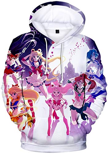 Silver Basic Damen Kapuzenpullover Crystal Anime Space Manga Hooded Sweatshirt Hoodie 4579-3XL2 von Silver Basic