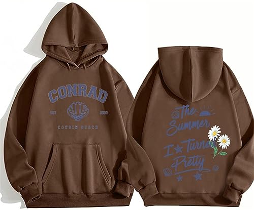 Silver Basic Damen The Summer I Turned Pretty Lose Soft Sport Hoodies Kordelzug Tasche Kapuzen Sweatshirt-Coffee-XS1 von Silver Basic