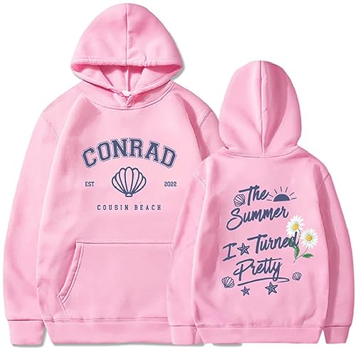 Silver Basic Damen The Summer I Turned Pretty Lose Soft Sport Hoodies Kordelzug Tasche Kapuzen Sweatshirt-Pink-L1 von Silver Basic