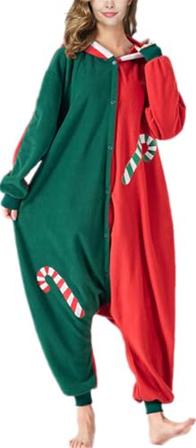 Silver Basic Erwachsene Weihnachten Rentier Lebkuchen Mann Jumpsuit Pyjamas Set Cosplsy kostumeSDML-Green-XL1 von Silver Basic