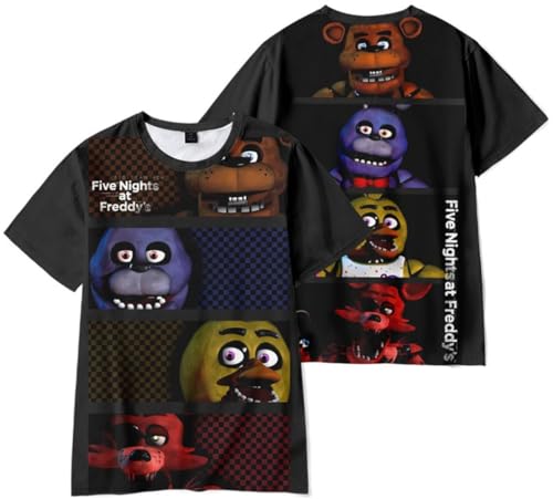 Silver Basic Five Nights Jungen und Mädchen Sommer Breathable FNAF Soft T-Shirt-010-1501 Silver Basic Five Nights Jungen und Mädchen Sommer Breathable FNAF Soft T-Shirt-010-1501 von Silver Basic