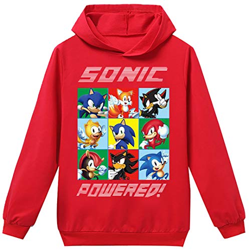 Silver Basic Fun Bekleidung Sweatshirt Hooded Sweatshirt Langarm Kleidung Jungen Mädchen Cosplay Kostüme,rot beide,120-1 von Silver Basic