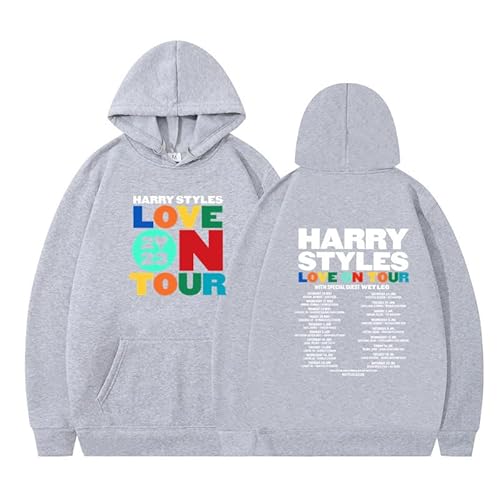 Silver Basic Harry Styles Love On Tour Damen Herren Hip Hop Langärmeliger Pullover mit Kapuze-QIANHUIBAI-S1 von Silver Basic