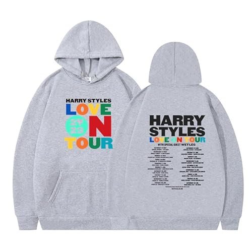 Silver Basic Harry Styles Love On Tour Damen Herren Hip Hop Langärmeliger Pullover mit Kapuze-QIANHUIHEI-M1 von Silver Basic