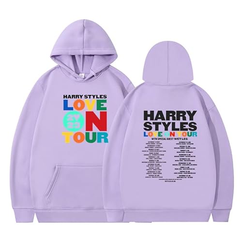 Silver Basic Harry Styles Love On Tour Damen Herren Hip Hop Langärmeliger Pullover mit Kapuze-QIANZIHEI-M1 von Silver Basic