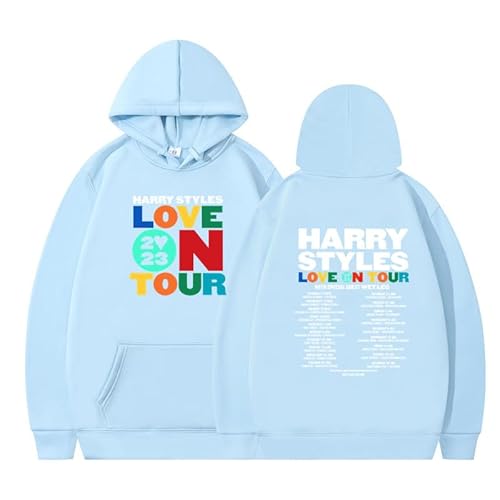 Silver Basic Harry Styles Love On Tour Damen Herren Hip Hop Langärmeliger Pullover mit Kapuze-TIANLANBAI-M1 von Silver Basic