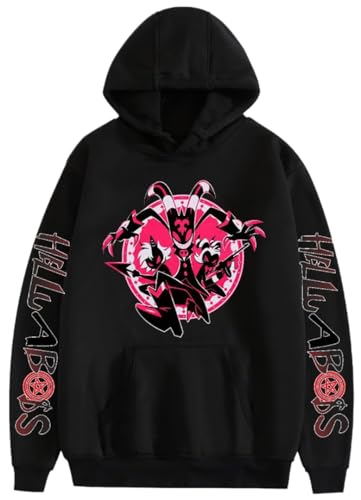 Silver Basic Helluva Boss Erwachsene Anime Print Roman Cosplay HoodieBlackA-2XL1 von Silver Basic