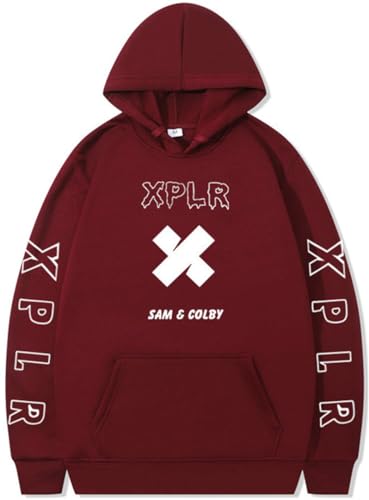 Silver Basic Herren/Damen Sam & Colby XPLR Hip Hop Plüschpullover mit Kapuze Entspannt und lässig-JIUHONGBAI-3XL1 von Silver Basic