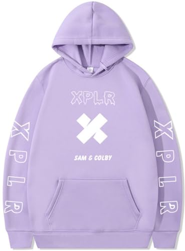 Silver Basic Herren/Damen Sam & Colby XPLR Hip Hop Plüschpullover mit Kapuze Entspannt und lässig-QIANZIBAI-S1 von Silver Basic