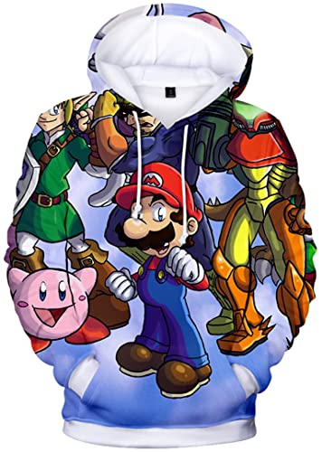 Silver Basic Herren 3D Super Print Cosplay Hoodies Hooded Sweatshirt Cartoon Kleidung Mode Anime Sweatshirt,0812-XL4 von Silver Basic