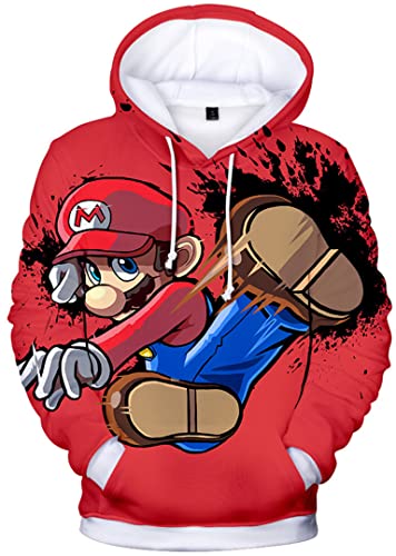 Silver Basic Herren 3D Super Print Cosplay Hoodies Hooded Sweatshirt Cartoon Kleidung Mode Anime Sweatshirt,0814-L4 von Silver Basic