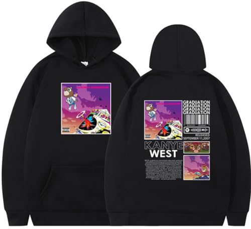 Silver Basic Herren Damen Graduation Hatted Fashion Retro Hip Hop Pullover-BlackWhite-2XL1 von Silver Basic