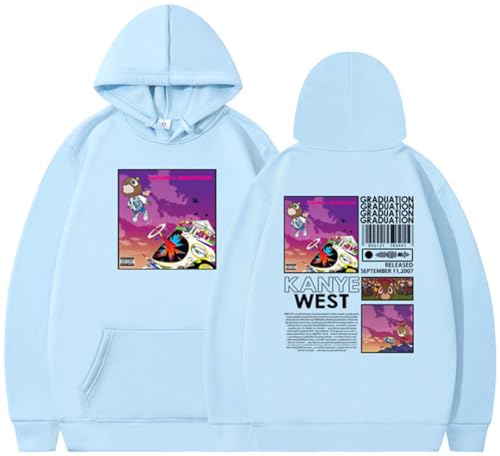 Silver Basic Herren Damen Graduation Hatted Fashion Retro Hip Hop Pullover-TLBlack-XL1 von Silver Basic