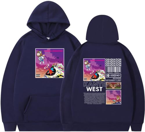 Silver Basic Herren Damen Graduation Hatted Fashion Retro Hip Hop Pullover-ZQWhite-XL1 von Silver Basic