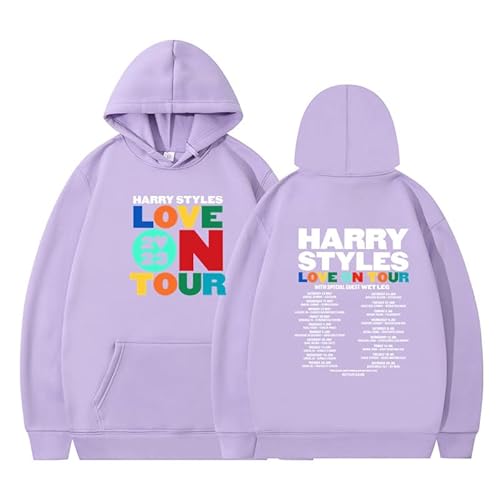 Silver Basic Herren Harry Styles Love On Tour 2023 Kapuzenpullover Herbst Mode Sport Freizeit-QIANZIBAI-L1 von Silver Basic