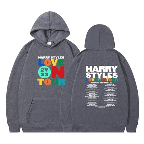 Silver Basic Herren Harry Styles Love On Tour 2023 Kapuzenpullover Herbst Mode Sport Freizeit-SHENHUIBAI-S1 von Silver Basic