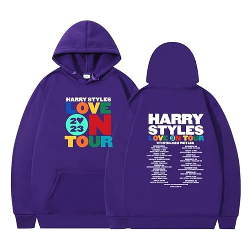 Silver Basic Herren Harry Styles Love On Tour 2023 Kapuzenpullover Herbst Mode Sport Freizeit-ZIBAI-M1 von Silver Basic