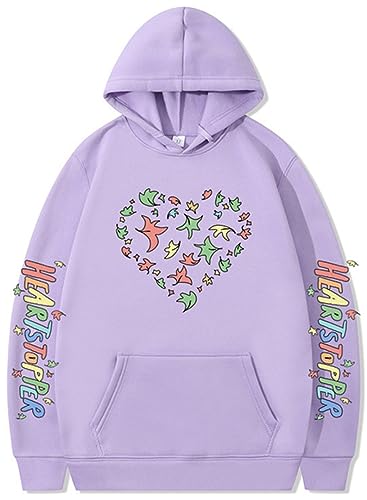 Silver Basic Herren Heartstopper Merch Nick and Charlie Langärmeliger Kapuzenpullover-LightPurple-2XL1 von Silver Basic