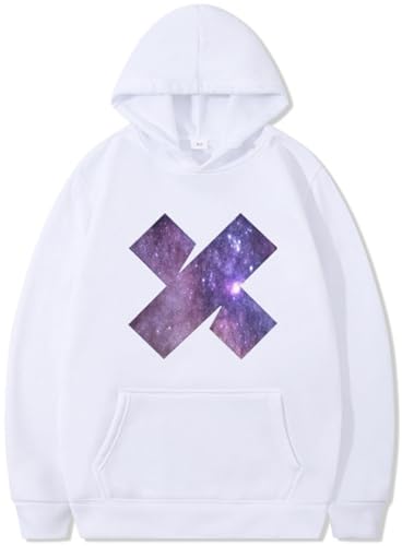 Silver Basic Herren Sam and Colby XPLR Merch X Kapuzenpullover mit Langen Ärmeln-White-L1 von Silver Basic