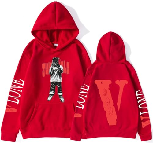 Silver Basic Herren Y2K V Smoke Rapper JW 999 Merch Sport Kapuzenpullover-Red-S1 von Silver Basic