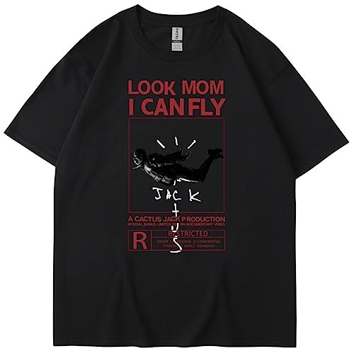 Silver Basic Homme Kanye Travis Look Mom I Can Fly Rap T-Shirts Sommer Oversized Top-HEIBAI-L1 von Silver Basic
