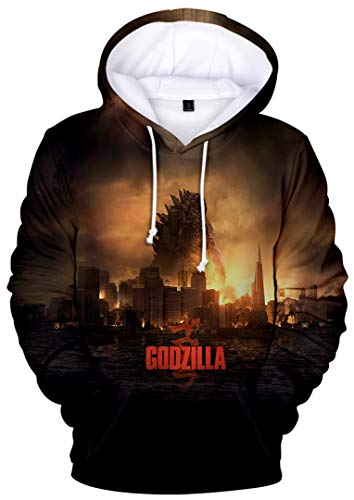 Silver Basic Hoodie von Kong Damen Sweatshirt Godzilla Pullover mit Kapuze,Kong E,XL1 von Silver Basic