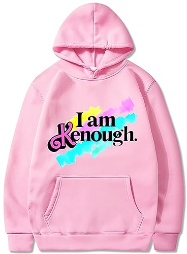 Silver Basic I am Kenough Femme Einfarbig Plüsch Kapuzenpullover mit Kapuze-Pink-3XL1 von Silver Basic