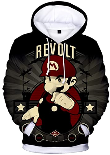 Silver Basic Jungen 3D Super gedruckte Sweatshirt Anime Sportswear Cosplay Langarm Fashion Hoodies,0810-XXS2 von Silver Basic