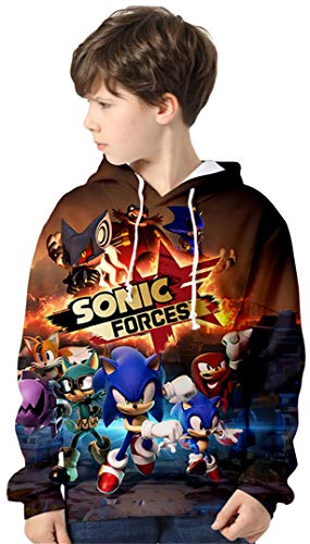 Silver Basic Jungen Kapuzenpullover Kind Outfits Comic Figuren Hoodie Pullover für Filmfans,434,130-3 von Silver Basic