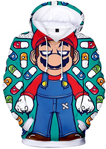 Silver Basic Jungen Kapuzenpullover Super Jungen Hoodie 3D Kinder Langarm Pullover Mit Taschen,0809-1401 von Silver Basic