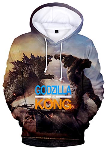 Silver Basic Jungen Sweatshirts Kong Filmcharakter Motiv Kapuzenpullover,Kong B3XL2 von Silver Basic