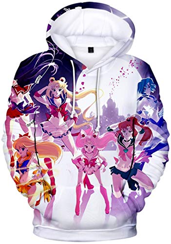 Silver Basic Mädchen Japanese Anime Sweatshirts 3D Druck Langärmelige Hoodies Sweatshirt 4579-XL4 von Silver Basic