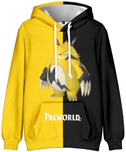 Silver Basic Pal-World Jungen und Mädchen Spiel 3D Fun Plüsch Soft Kapuzenpullover-StyleD-1401 von Silver Basic