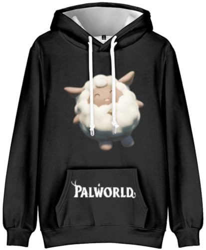 Silver Basic Pal-World Kinder Kapuze 3D gedruckt Plüsch Hoodie Sport Hoodie-StyleB-1501 von Silver Basic