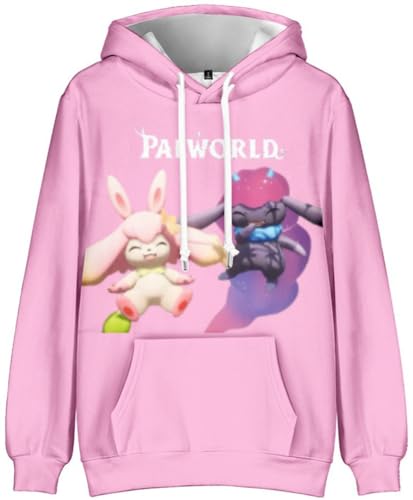 Silver Basic Pal-World Kinder Kapuze 3D gedruckt Plüsch Hoodie Sport Hoodie-StyleR-1501 von Silver Basic