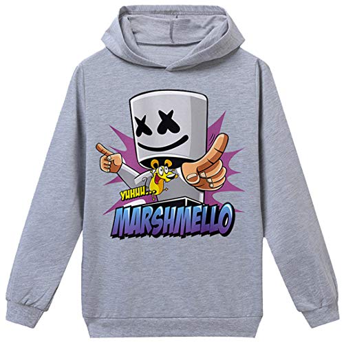 Silver Basic Pullover Jungen Hoodie Kinder Kostüm für Karneval Grau Maske B 130 von Silver Basic