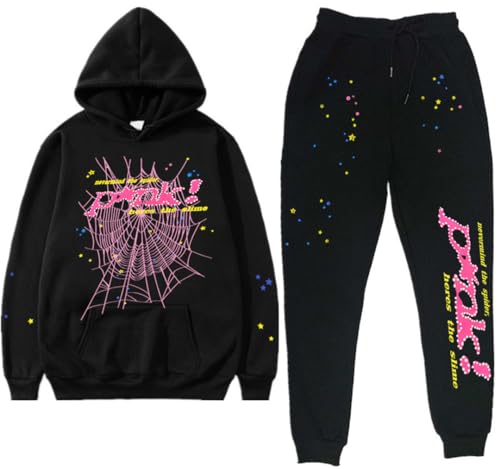 Silver Basic SP5 Damen Winter Plüsch Sportbekleidung Set Y2K Hip Hop Spider Kapuzenpullover+Sporthose-HSFWFP-M1 Silver Basic SP5 Damen Winter Plüsch Sportbekleidung Set Y2K Hip Hop Spider Kapuzenpullover+Sporthose-HSFWFP-M1 von Silver Basic