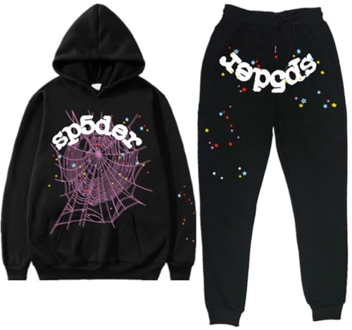 Silver Basic SP5 Damen Winter Plüsch Sportbekleidung Set Y2K Hip Hop Spider Kapuzenpullover+Sporthose-HSZWBSP-2XL1 Silver Basic SP5 Damen Winter Plüsch Sportbekleidung Set Y2K Hip Hop Spider Kapuzenpullover+Sporthose-HSZWBSP-2XL1 von Silver Basic