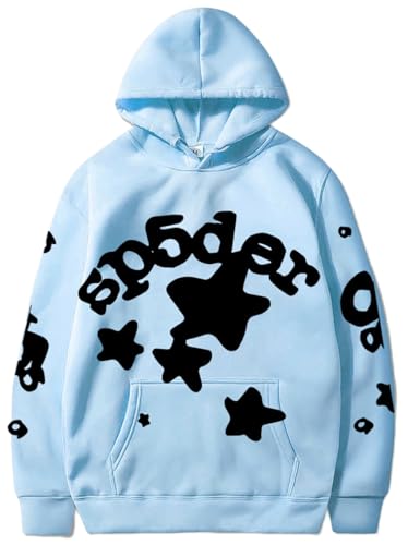 Silver Basic SP5 Herren Damen Straße Hip-Hop-Sterne Mode Sweater-Blueblack-XL1 von Silver Basic