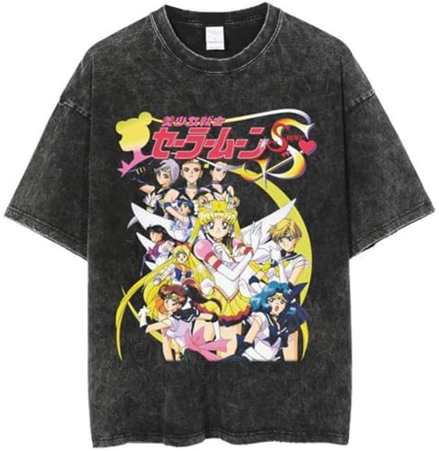 Silver Basic Sailor-Mond Mujer Verano algodón Puro Negro Manga cortaBlack11-3XL1 Silver Basic Sailor-Mond Mujer Verano algodón Puro Negro Manga cortaBlack11-3XL1 von Silver Basic