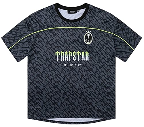 Silver Basic Trapstar London Herren Atmungsaktivität aus Mesh Schnelltrocknendes Oberteil Oversize Herrenbekleidung-Black-M1 von Silver Basic