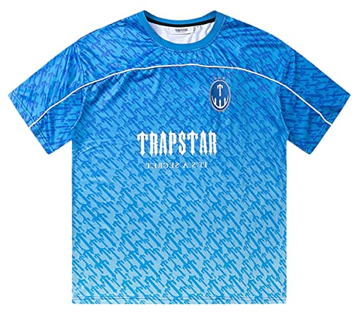 Silver Basic Trapstar Mode Sport Cool Schnell trocknende Kurze Ärmel für Jungen -Blue-L1 von Silver Basic